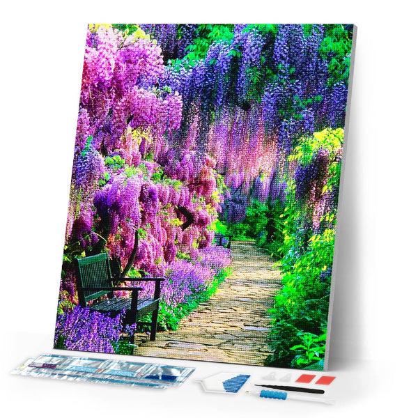 Diamond Painting - Path in a bright garden