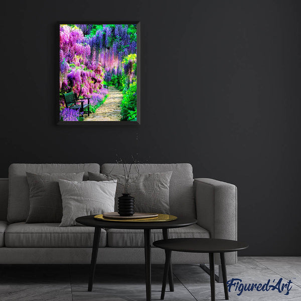 Diamond Painting - Path in a bright garden