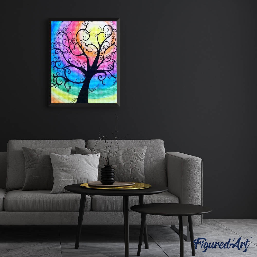 Diamond Painting - Tree and Color Gradients