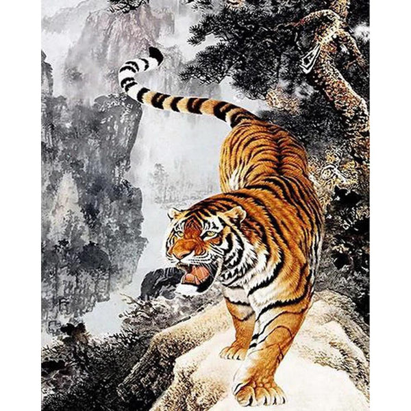 Diamond Painting - Approaching tiger