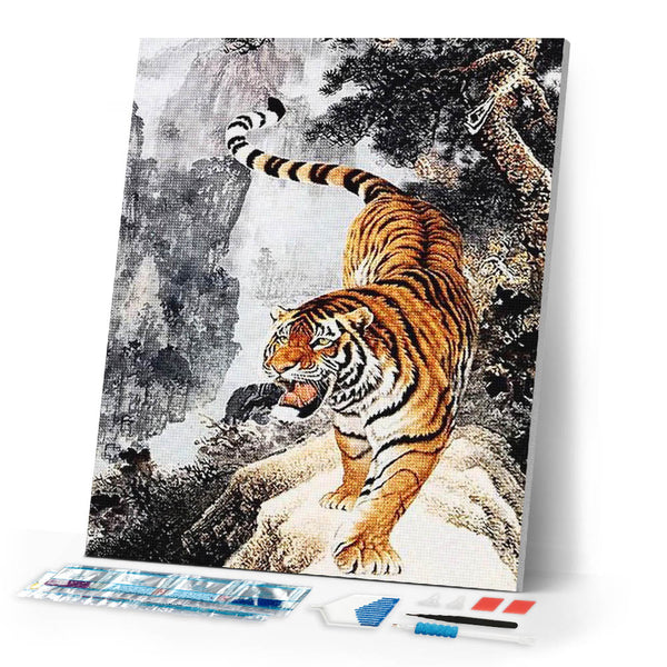 Diamond Painting - Approaching tiger