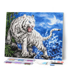 Load image into Gallery viewer, Diamond Painting - Threatening white tiger