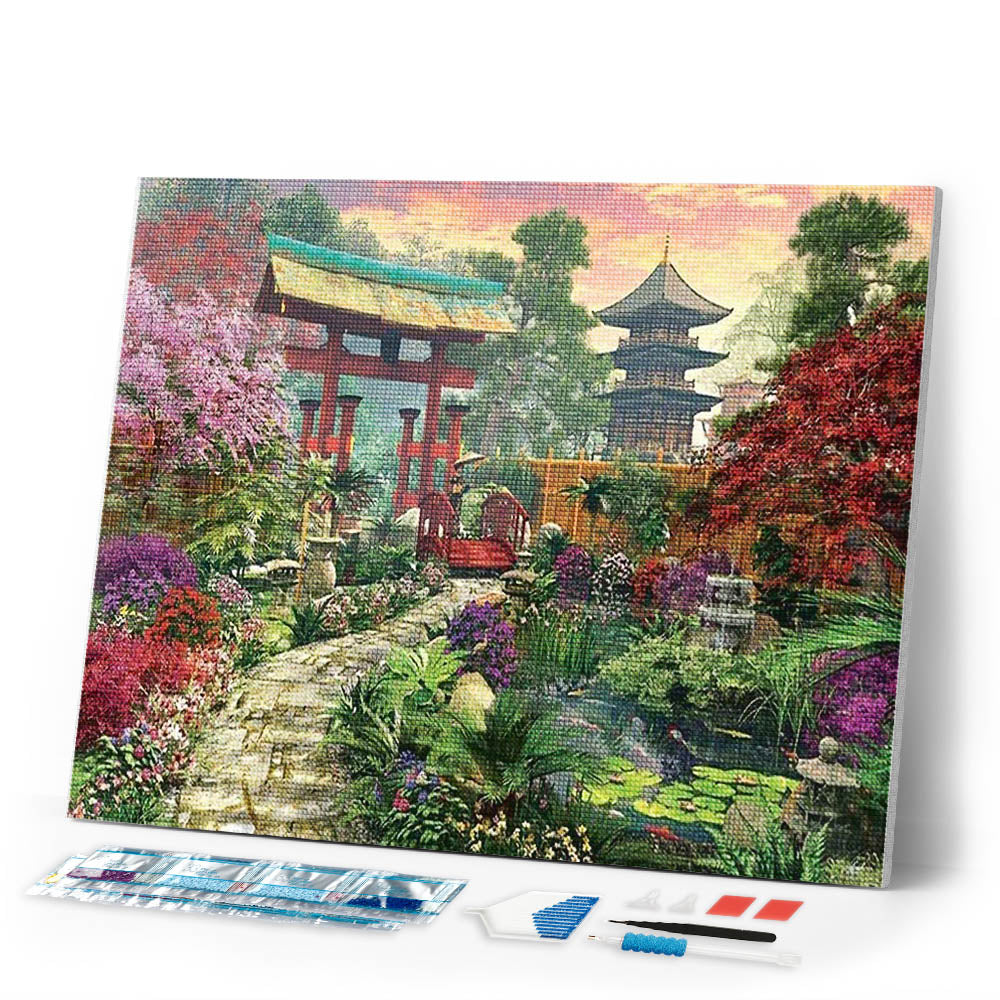Diamond Painting - Garden leading to the Temple