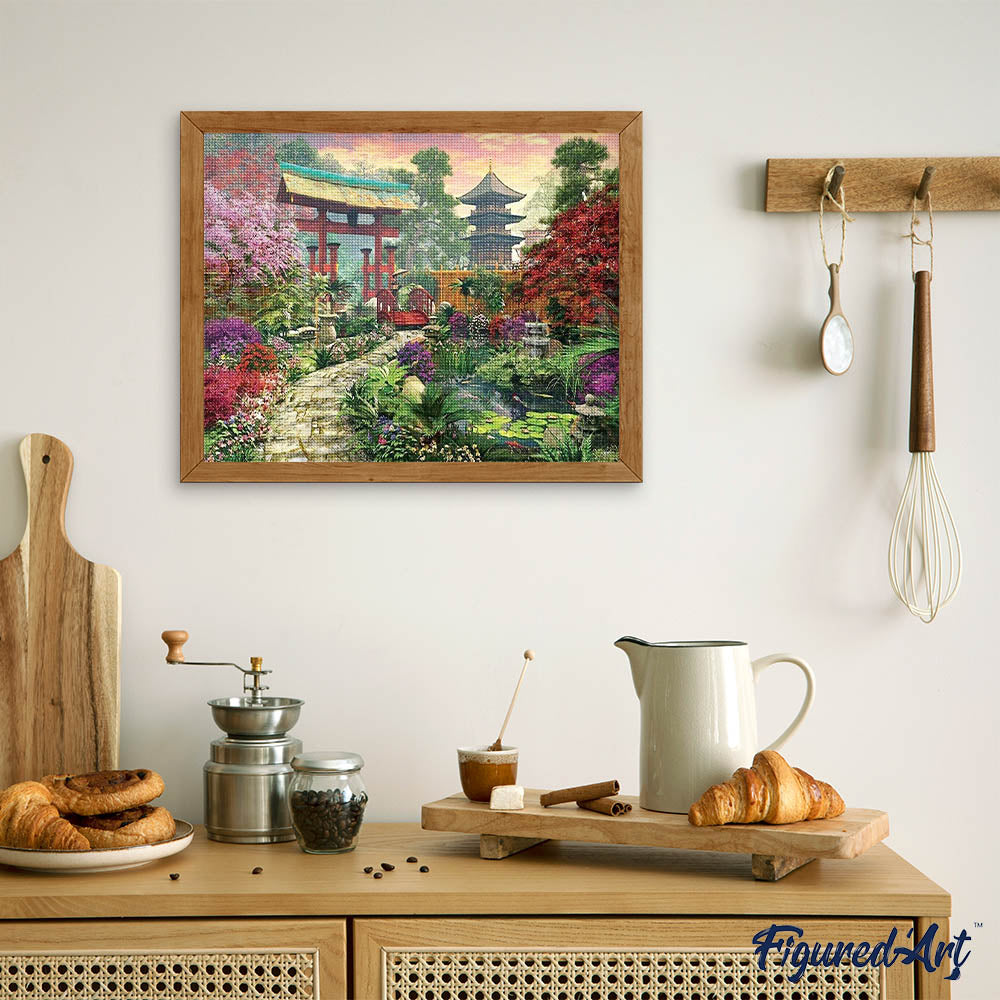 Diamond Painting - Garden leading to the Temple