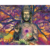Diamond Painting - Buddha statue in front of a large tree