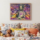 Diamond Painting - Buddha statue in front of a large tree