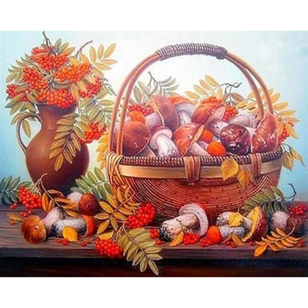 Diamond Painting - Basket of Mushrooms