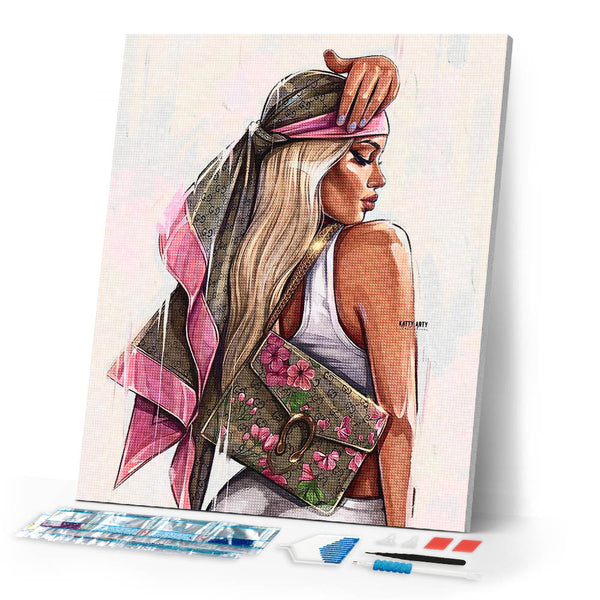 Diamond Painting - Profile of a Woman