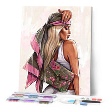 Load image into Gallery viewer, Diamond Painting - Profile of a Woman