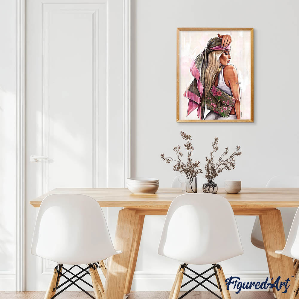 Diamond Painting - Profile of a Woman