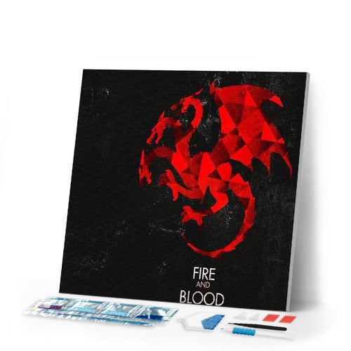 Diamond Painting | Diamond Painting - Fire and Blood | Diamond Painting Movies movies | FiguredArt