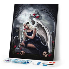 Load image into Gallery viewer, Diamond Painting - Angel and Cemetery