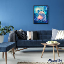 Load image into Gallery viewer, Diamond Painting - Curious little Cat and Magic Flower