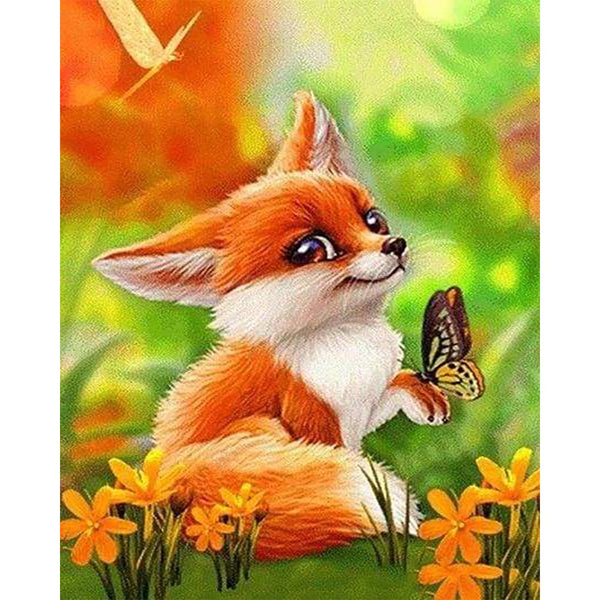 Diamond Painting - Vulpecula and Butterfly