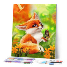 Load image into Gallery viewer, Diamond Painting - Vulpecula and Butterfly