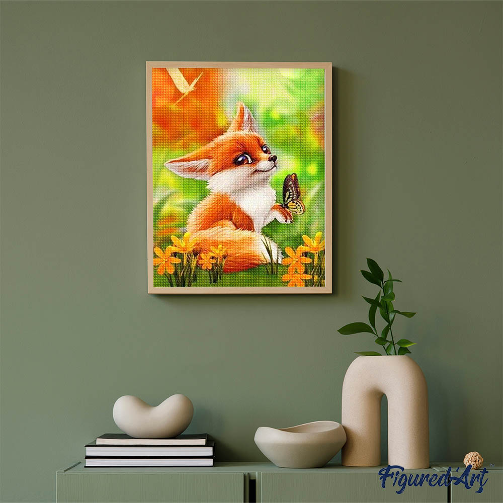 Diamond Painting - Vulpecula and Butterfly