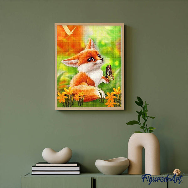 Diamond Painting - Vulpecula and Butterfly