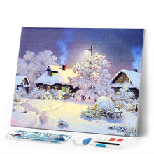 Load image into Gallery viewer, Diamond Painting | Diamond Painting - Houses in the Snow | Diamond Painting Landscapes landscapes winter | FiguredArt