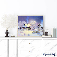 Load image into Gallery viewer, Diamond Painting - Houses in the Snow