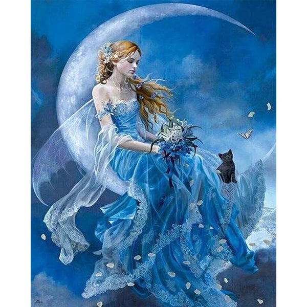 Diamond Painting - On a Crescent Moon