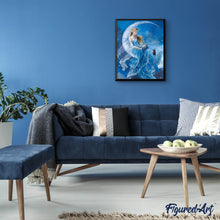 Load image into Gallery viewer, Diamond Painting - On a Crescent Moon