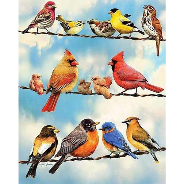 Diamond Painting - Birds Lines