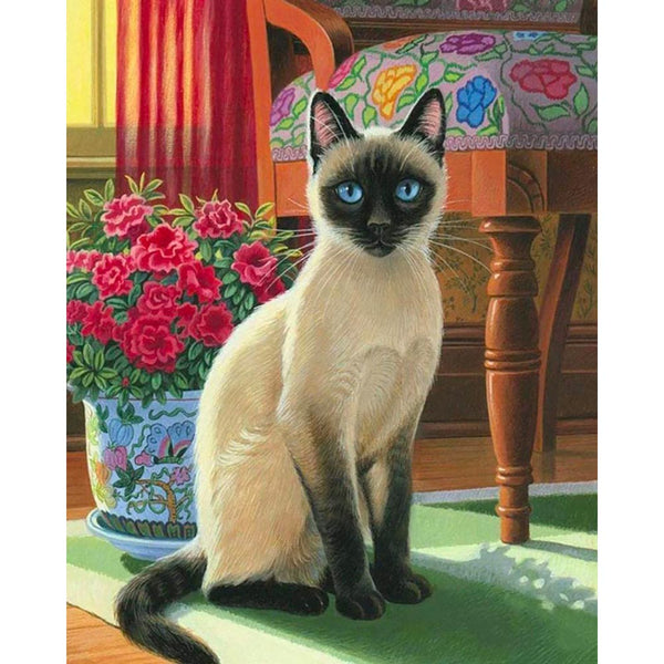 Diamond Painting - Cat with blue eyes
