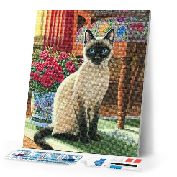 Diamond Painting - Cat with blue eyes