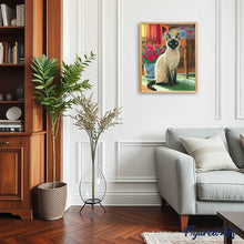 Load image into Gallery viewer, Diamond Painting - Cat with blue eyes