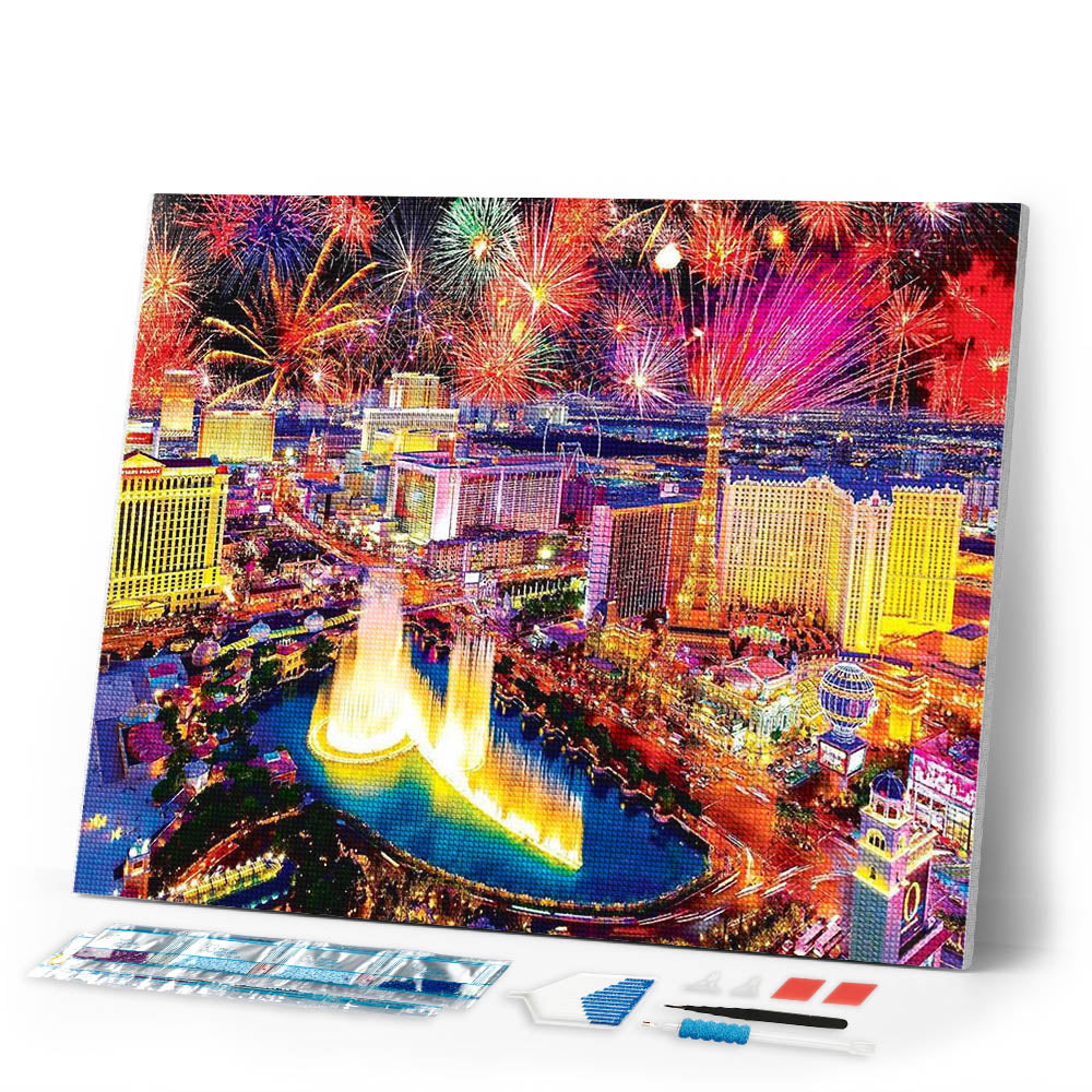 Diamond Painting - Fireworks in Las Vegas