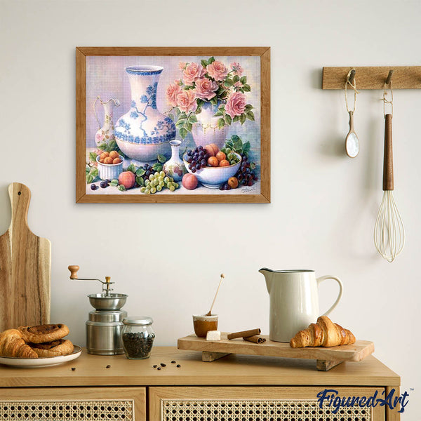 Diamond Painting - Vases and Fruits