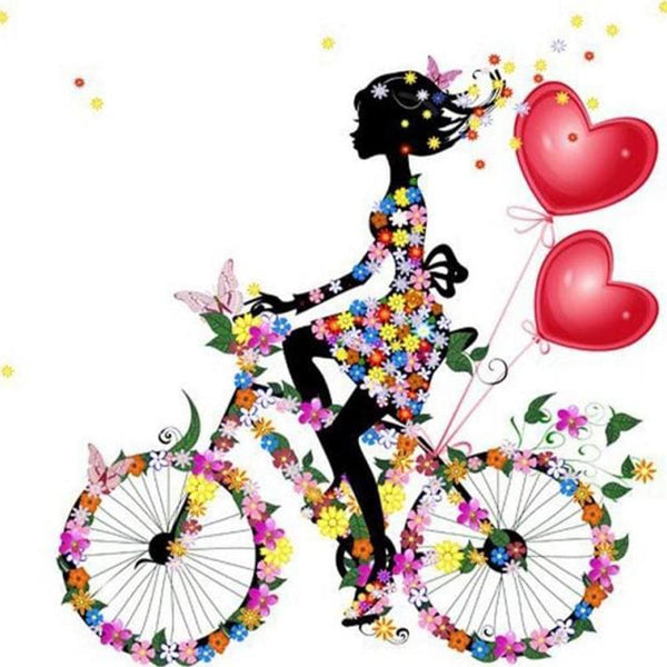 Diamond Painting - Bike and Flowers