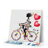 Diamond Painting | Diamond Painting - Bike and Flowers | Diamond Painting Flowers flowers | FiguredArt