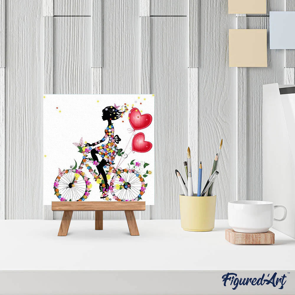 Diamond Painting - Bike and Flowers