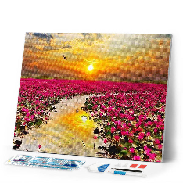 Diamond Painting | Diamond Painting - Water Lilies | Diamond Painting Landscapes landscapes | FiguredArt