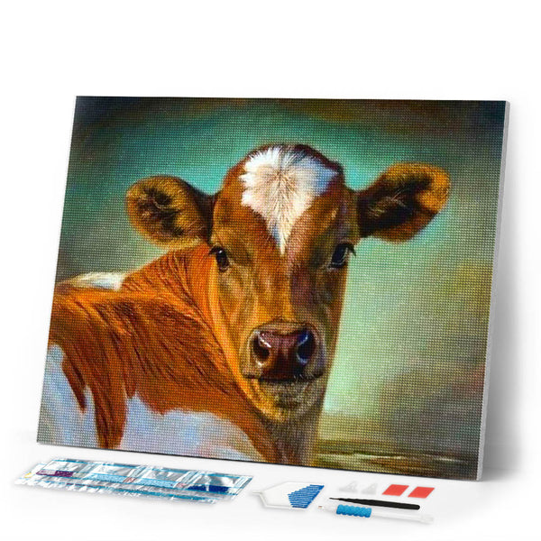 Diamond Painting | Diamond Painting - Cow | animals cows Diamond Painting Animals | FiguredArt