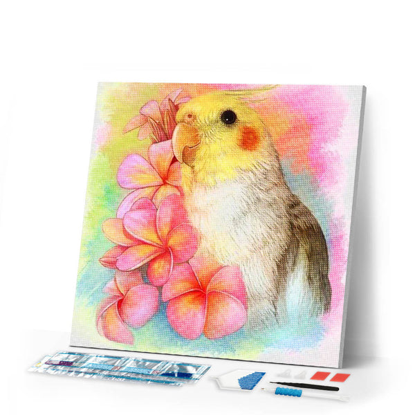 Diamond Painting | Diamond Painting - Yellow Bird and Flowers | animals birds Diamond Painting Animals Diamond Painting Flowers flowers |