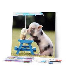 Load image into Gallery viewer, Diamond Painting - Pig and Ice