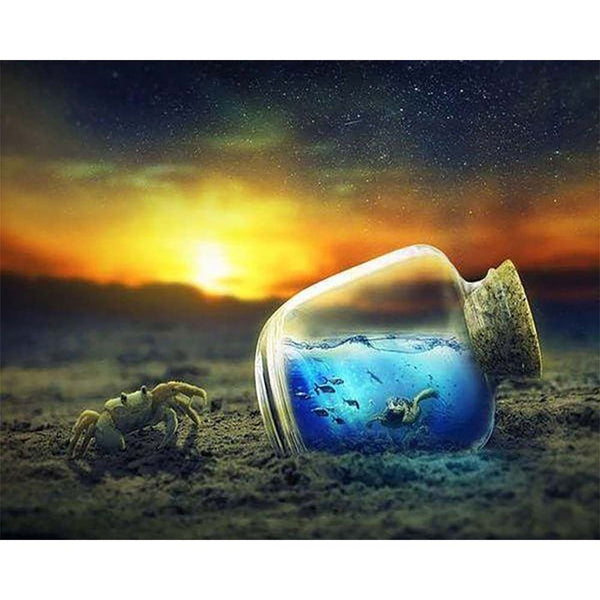 Diamond Painting - Crab and Sea Bottle