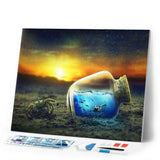 Diamond Painting | Diamond Painting - Crab and Sea Bottle | animals Diamond Painting Animals | FiguredArt