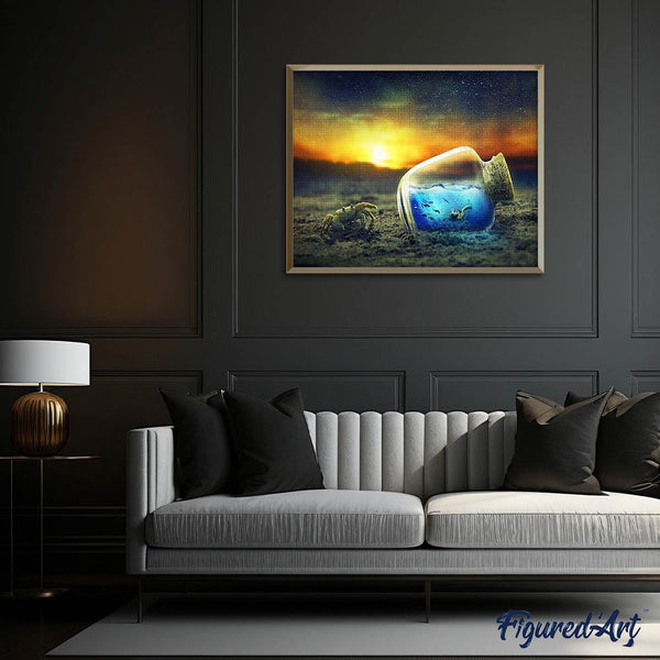 Diamond Painting - Crab and Sea Bottle