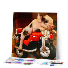 Load image into Gallery viewer, Diamond Painting - Pig and Motorbike