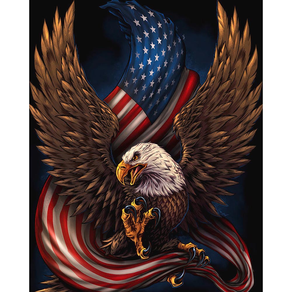 Diamond Painting - American Eagle and Flag