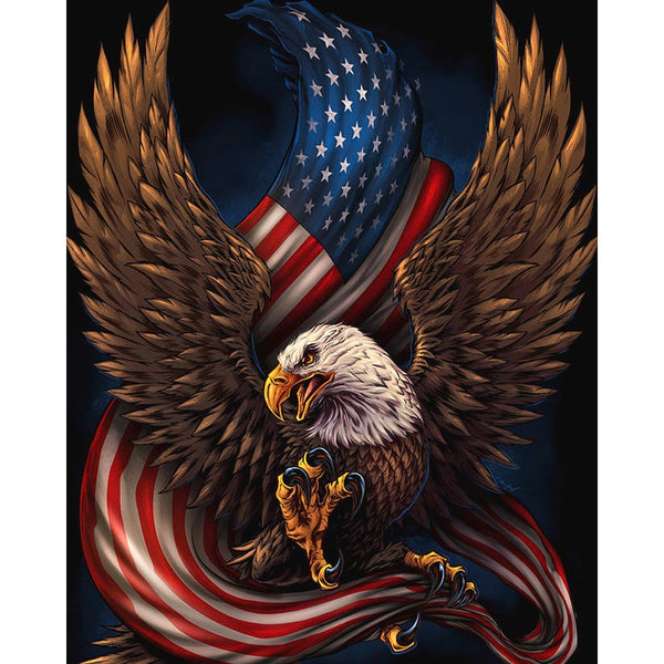 Diamond Painting - American Eagle and Flag