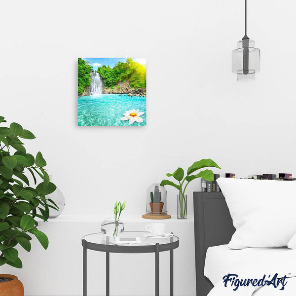 Diamond Painting - Lagoon and Waterfall