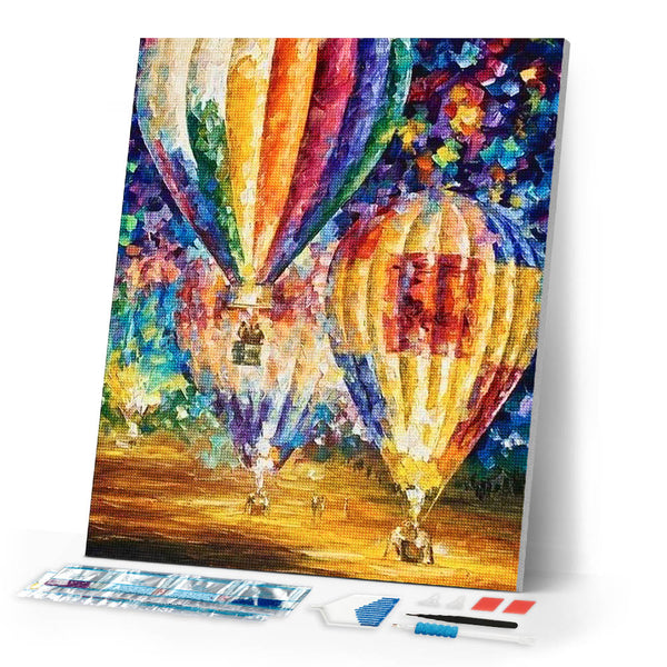 Diamond Painting | Diamond Painting - Hot Air Balloon | Diamond Painting Landscapes landscapes | FiguredArt
