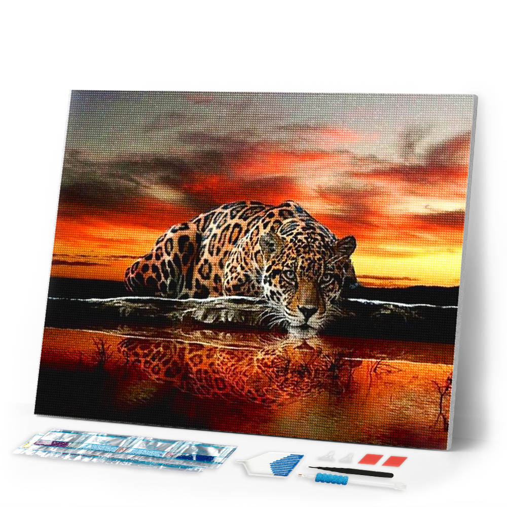 Diamond Painting | Diamond Painting - Leopard | animals Diamond Painting Animals leopards | FiguredArt