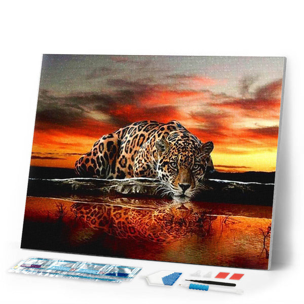 Diamond Painting | Diamond Painting - Leopard | animals Diamond Painting Animals leopards | FiguredArt