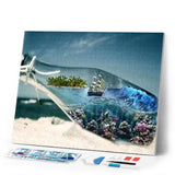 Diamond Painting | Diamond Painting - Sea Bottle | Diamond Painting Ships ships | FiguredArt