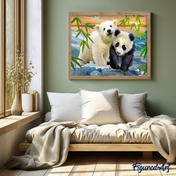 Diamond Painting - Bear and Panda